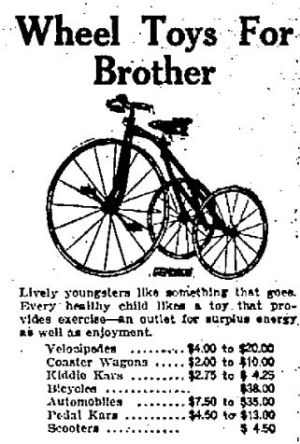 Wisconsin State Journal toy ads: 1920s